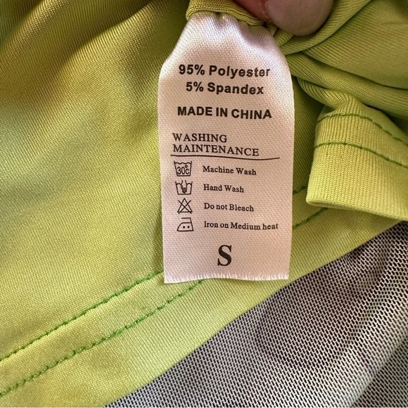 Bodycon Skirt Floral Mesh Overlay Mini Green Small - Picture 4 of 4